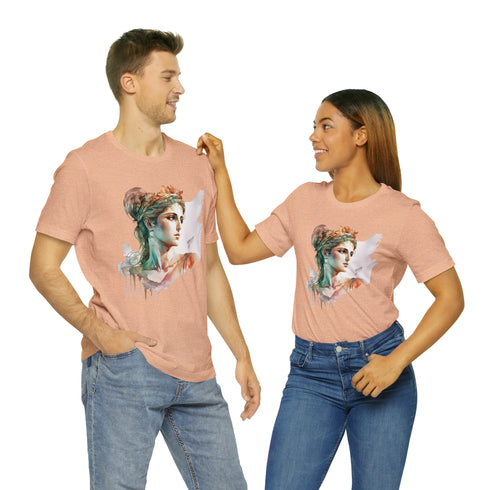 Greecian Goddess in Watercolor - Short Sleeve Tee